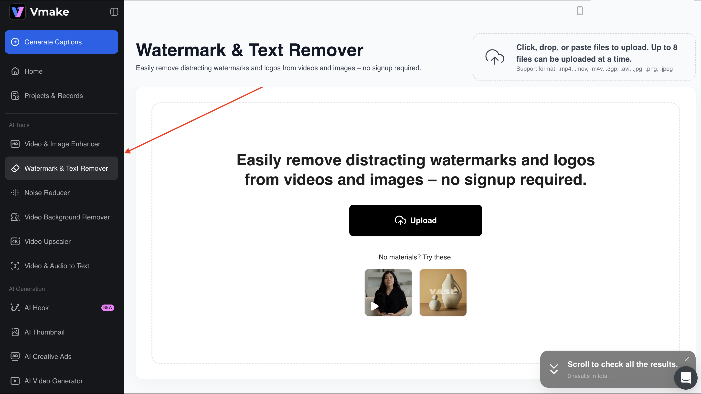 Vmake Watermark & Text Remover